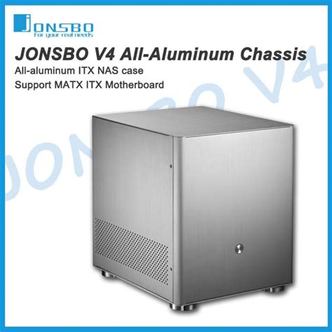 JONSBO V4 ITX All Aluminum Chassis Mini PC Computer Case Support MATX