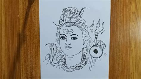 How To Draw Lord Shiva For Charak Puja Specialshiv Thakur Line Drawing