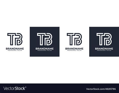 Simple Tb Monogram Logo Suitable For Any Business Vector Image