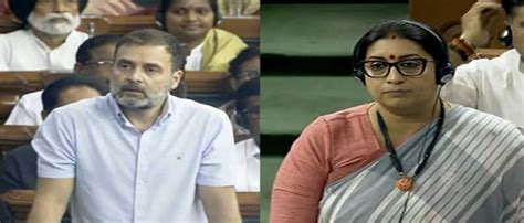 Did Rahul Gandhi Blow A Flying Kiss Before Leaving Parliament Smriti Irani Calls It