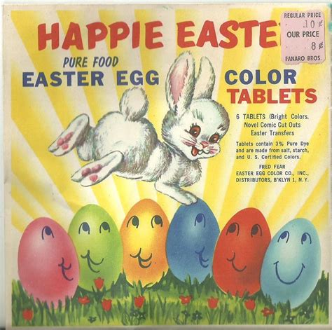 Vintage Easter Egg Kit 1940s Happie Easter Dye Color Kit Sealed