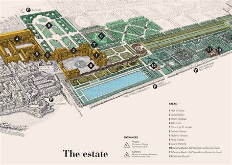 Map Of The Spaces Of The Reggia La Venaria Reale