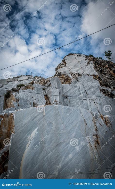 A White Marble Quarry In Apuan Alps Carrara Italy Stock Image Image