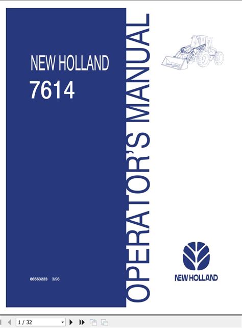 New Holland Ford 1900 Tractor Operator S Manual 42190011