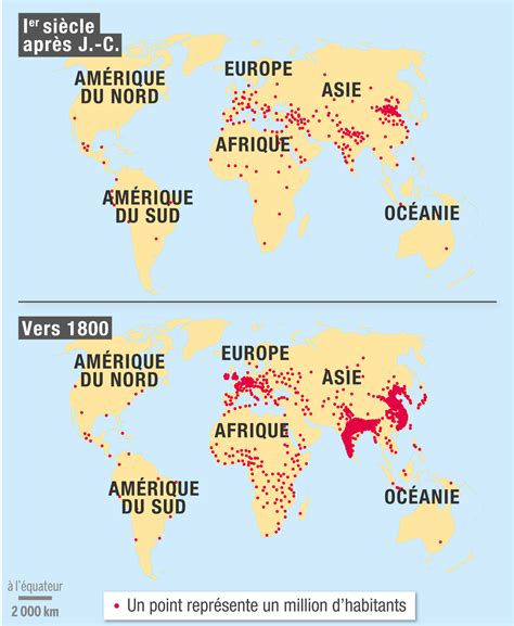 Thème 4 4 1 La Répartition De La Population Mondiale Et Ses