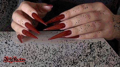 Red Vamp Nails Wmv Kinkydomina Long Sharp Fingernails Clips4sale