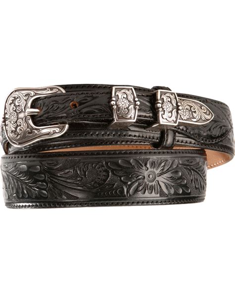 Tony Lama Mens Tooled Leather Ranger Belt C40585