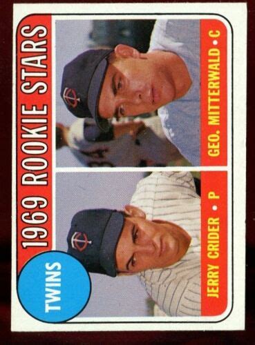 Baseball Card 1969 Topps 491 Crider Mitterwald Rookies Minnesota