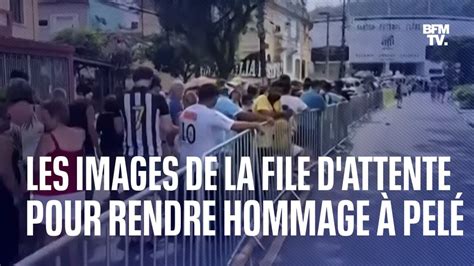 Les Images De La Longue File D Attente Pour Venir Rendre Hommage Pel