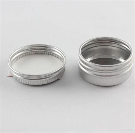 10ml Silver Aluminum Tins Lip Balm Container 10g Aluminium Cream Jars With Screw Lid Cosmetic