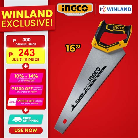 Ingco By Winland Hand Saw Industrial HHAS38400 Saw For Cutting Wood ING