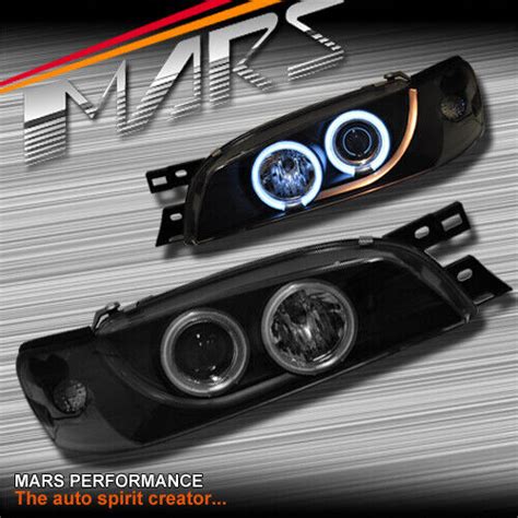 Black Ccfl Angel Eyes Projector Head Lights For Subaru Impreza Gc Gf