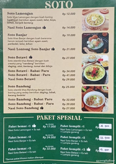 Selalu Diperbarui Menu Soto Omah Genteng Surabaya