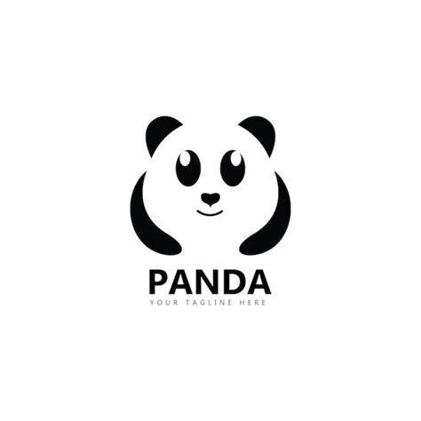 Ilustração em vetor modelo de logotipo panda Vetor Premium