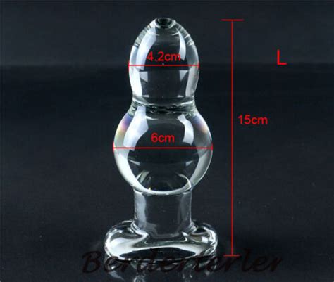 68mm Big Glass Plug Anal Dilation Huge Anal Ball Glass Butt Plug Large