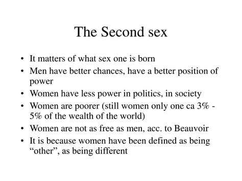 Ppt Simone De Beauvoir Introduction To The Second Sex Powerpoint