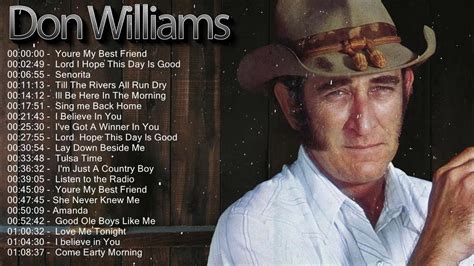 Don Williams Best Of Songs Don Williams Don Williams Greatest Hits Full Album Hd 9 Youtube Music