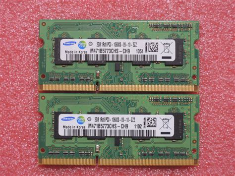 Yahooオークション Samsung Pc3 10600s Ddr3 1333 1rx8 2gb 2枚セッ