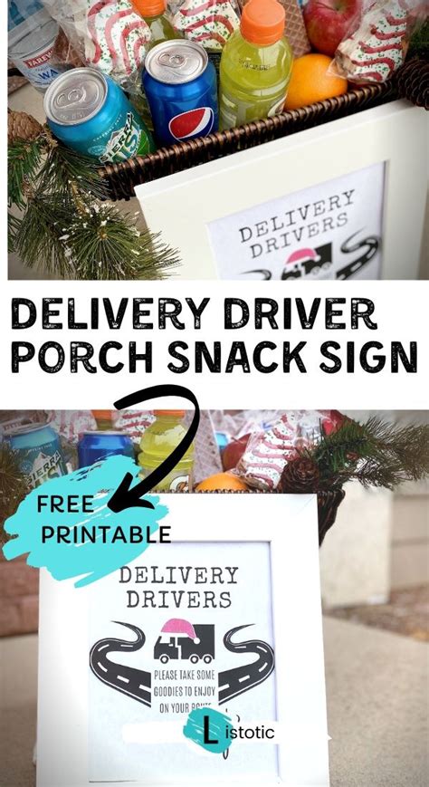 Printable Sign For Delivery Drivers