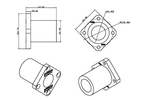 Rolamento Flange Quadrada LMK30UU Prado Automação Industrial