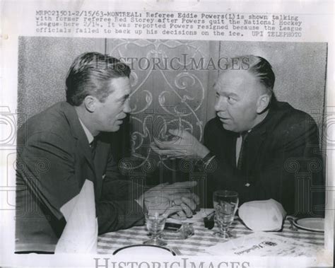 1963 Referee Eddie Powers Talks With Former Referee Red Storey After Historic Images