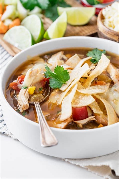 Slow Cooker Chicken Tortilla Soup - Healthy Seasonal Recipes