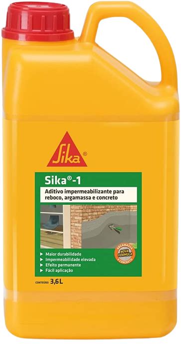 Sika 1 Aditivo Impermeabilizante 3 60 Litros Pontal Materiais Para