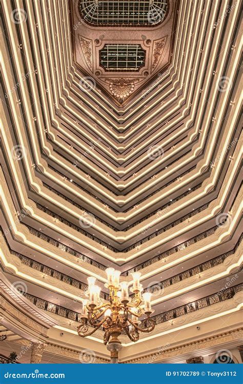 Wealthy Interior Of Five Star Legendale Hotel Beijing China Editorial