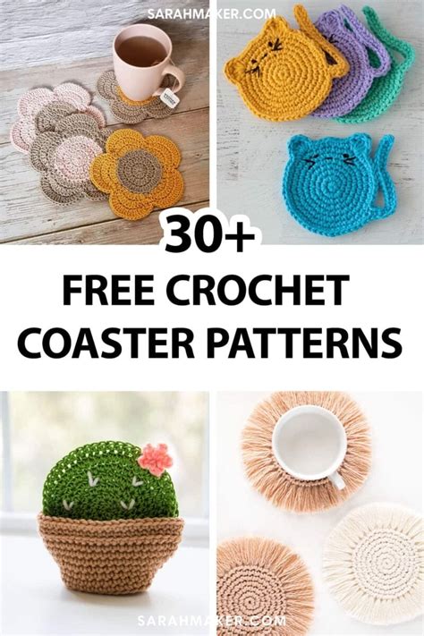 30 Free Crochet Coaster Patterns Sarah Maker