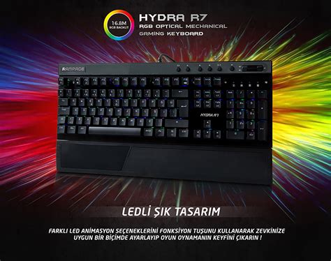 Rampage Hydra R7 USB Full RGB Backlit Optical Hungarian Layout Gaming