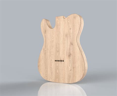 Telecaster Guitar Body V D Cad Files Stl Step Mf Iges Fbx Obj