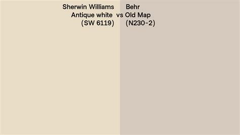 Sherwin Williams Antique White Sw Vs Behr Old Map N Side