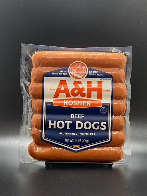 A And H All Beef Kosher Hot Dogs 14 Oz Abeles And Heymann