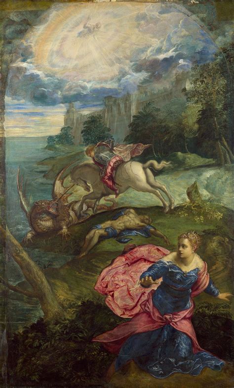 Paintings Reproductions Saint George and the Dragon, 1555 by Jacopo ...