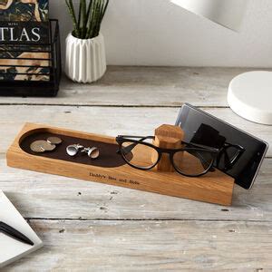 Personalised Glasses And Phone Stand With Stash Tray By Mijmoj Design