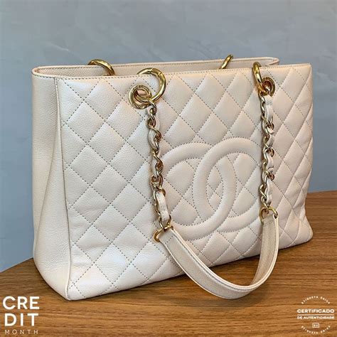 Bolsa Chanel Grand Shopper Bege Original Ksk Etiqueta Nica