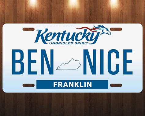 Kentucky State Custom Personalized License Plate Novelty Tag Etsy