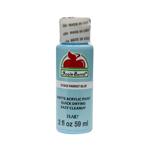 Apple Barrel Acrylic Craft Paint Matte Finish Parrot Blue 2 Fl Oz