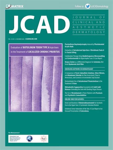 Jcaddec20cover Jcad The Journal Of Clinical And Aesthetic Dermatology