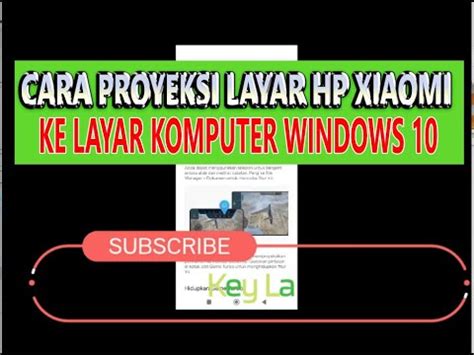 Cara Menampilkan Layar Hp Ke Laptop Windows Youtube