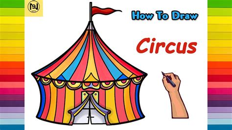 How To Draw Circus Tent Step By Step No9 Arts Youtube