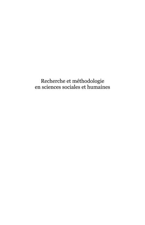 SOLUTION Recherche Et M Thodologie En Science Sociale Studypool