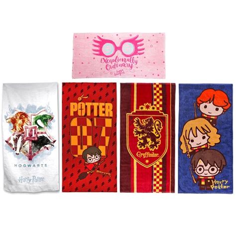 Serviette De Plage Harry Potter Noire Blason Poudlard Sur Rapid Cadeau