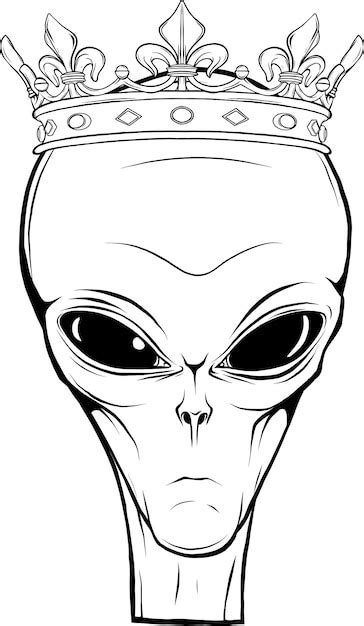 Premium Vector Illustration Of Alien Head Isolated On White Background