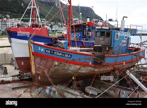 Small fishing boats in dry dock Stock Photo: 62007042 - Alamy