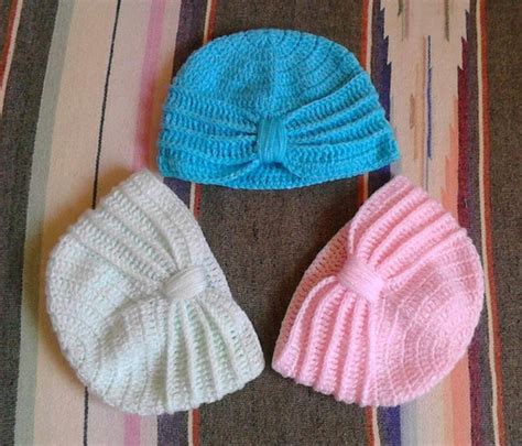 Gorros Turbante Para Niña Crochet De 6 Meses A 1 Año 13 000 En Mercado Libre