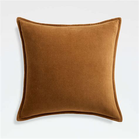 Cognac Washed Organic Cotton Velvet Pillow Cover Reviews Crate