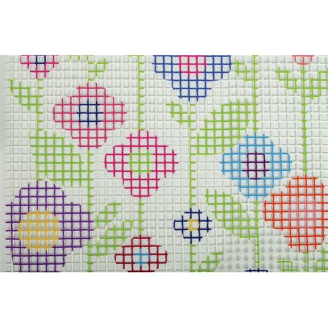 Fabric Editions Needle Creations Latch Hook Wall Hanging Kit Flowers