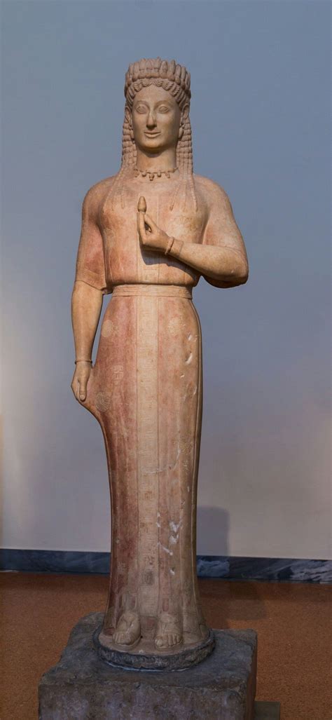 Phrasikleia Kore is an Archaic Greek funerary statue by the artist ...