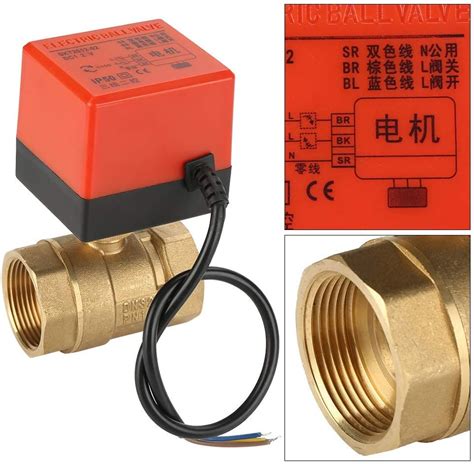 Wei Luong Tools Dc 12v 2 Way 3 Wire Brass Motorized Ball Valve